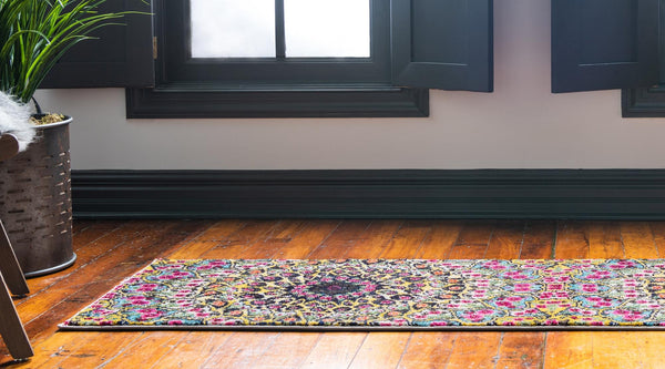 Venetian Tapestry Collection Area Rug -  Burano Runner Multi  lifestyle 22