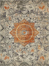Venetian Tapestry Collection Area Rug -  Torcello Rectangle Gray Main