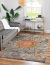 Venetian Tapestry Collection Area Rug -  Torcello Rectangular Gray  lifestyle 17