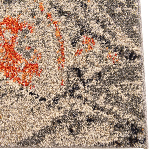 Venetian Tapestry Collection Area Rug -  Torcello Rectangle Gray  lifestyle 6