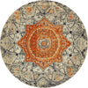 Venetian Tapestry Collection Area Rug -  Torcello Round Gray  lifestyle 15
