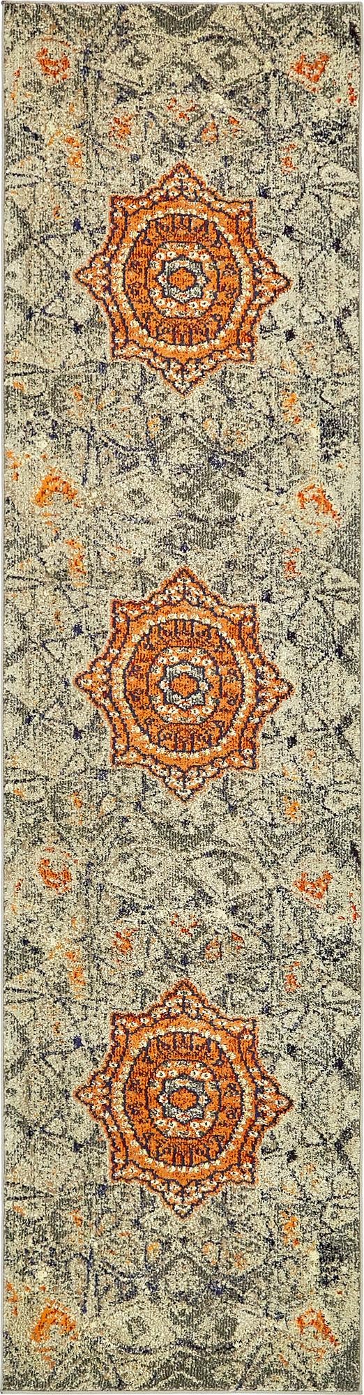 Venetian Tapestry Collection Area Rug -  Torcello Runner Gray  lifestyle 16