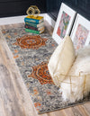 Venetian Tapestry Collection Area Rug -  Torcello Runner Gray  lifestyle 19