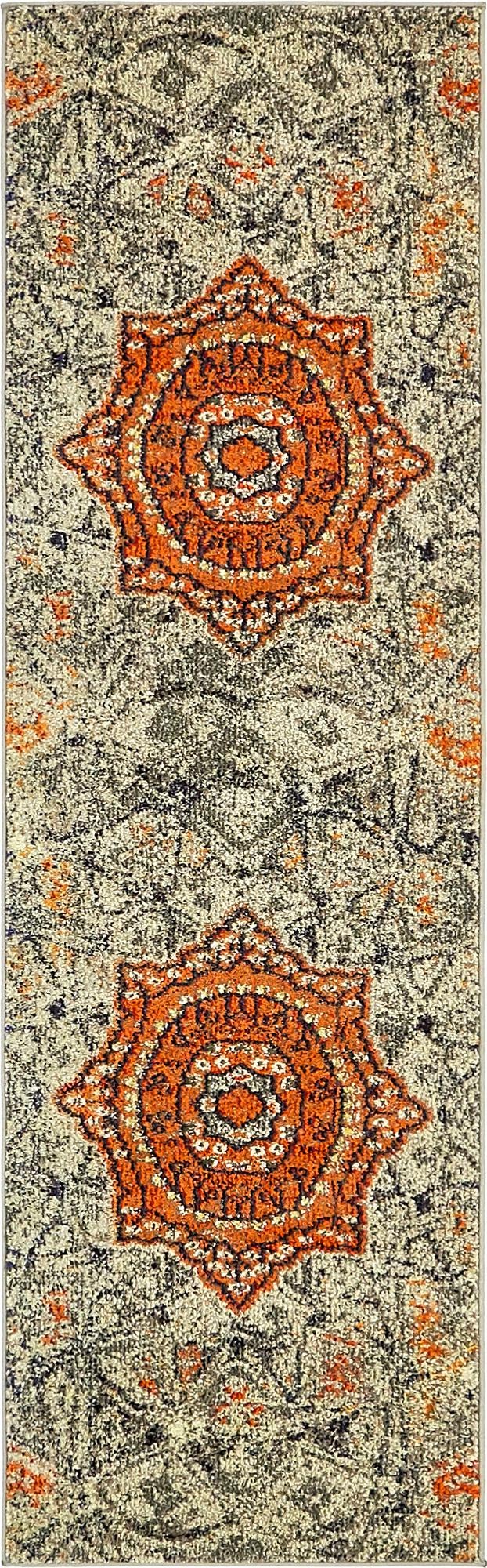 Venetian Tapestry Collection Area Rug -  Torcello Runner Gray  lifestyle 17