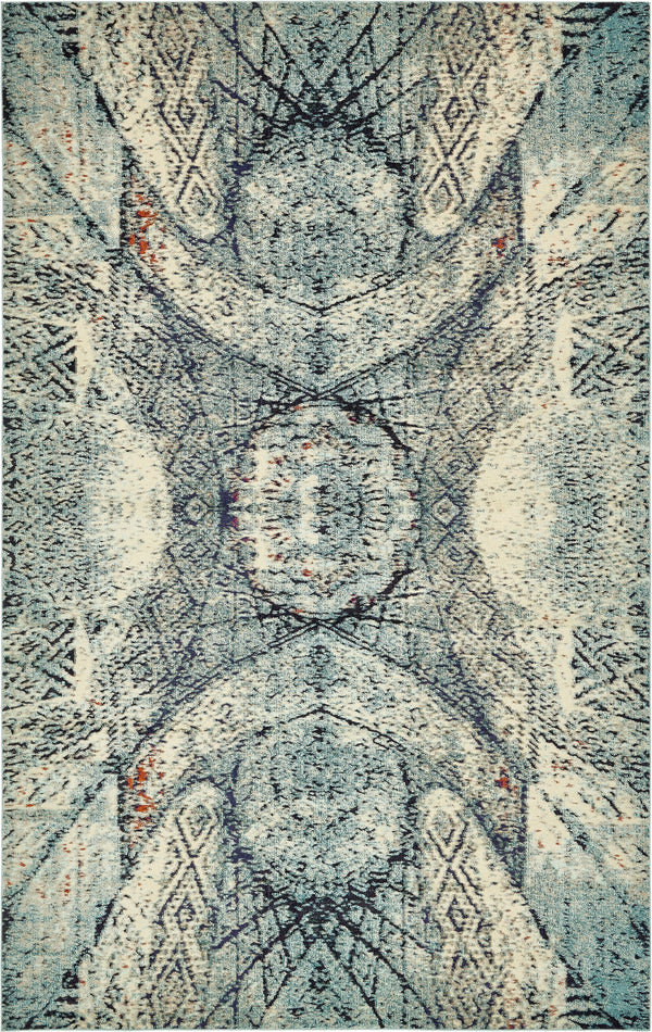 Venetian Tapestry Collection Area Rug -  Lido Rectangular Blue  lifestyle 15