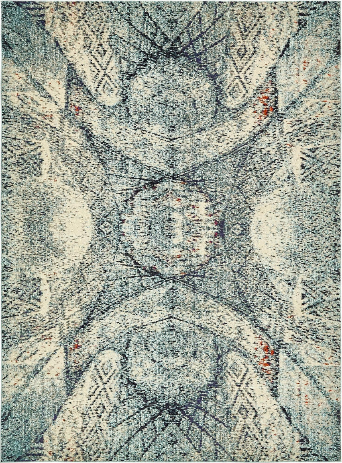 Venetian Tapestry Collection Area Rug -  Lido Rectangle Blue Main