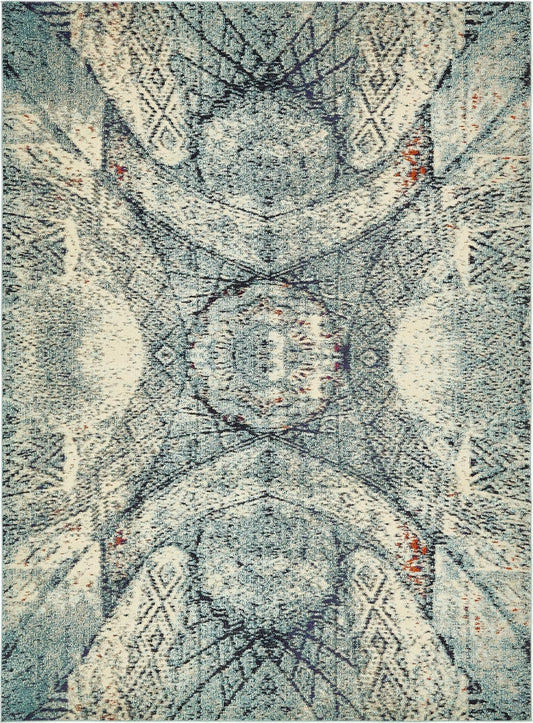 Venetian Tapestry Collection Area Rug -  Lido Rectangle Blue Main