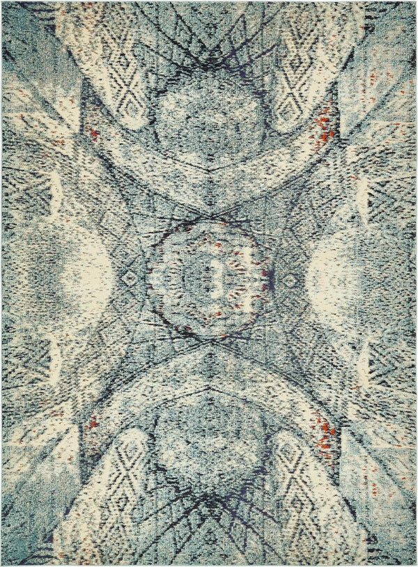 Venetian Tapestry Collection Area Rug -  Lido Rectangle Blue Main