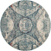 Venetian Tapestry Collection Area Rug -  Lido Round Blue  lifestyle 16