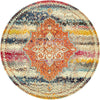 Venetian Tapestry Collection Area Rug -  Rialto Round Multi  lifestyle 16