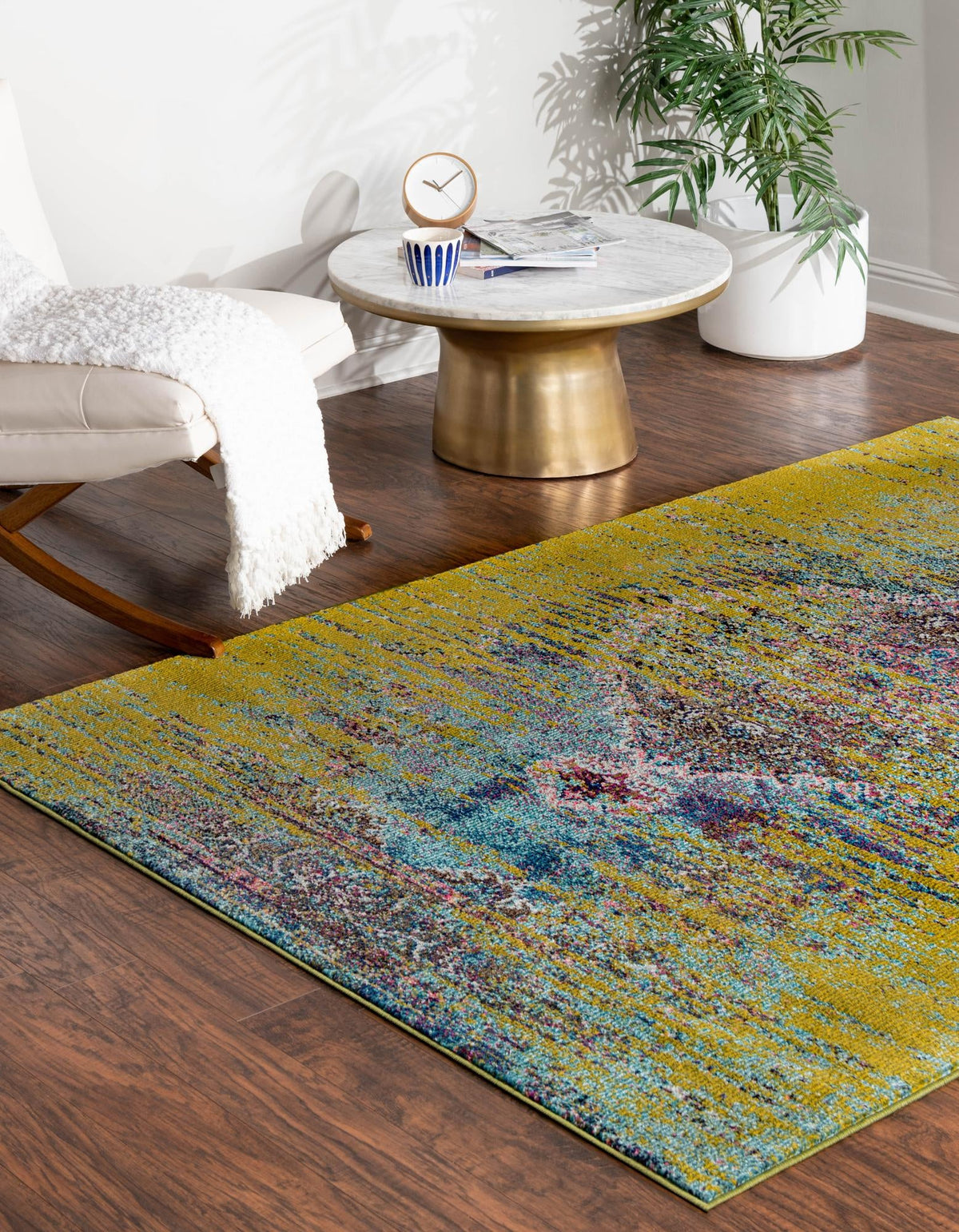 Venetian Tapestry Collection Area Rug -  Giudecca Rectangular Green  lifestyle 31