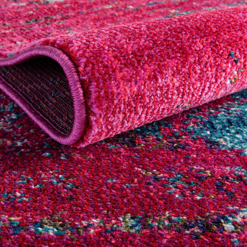 Venetian Tapestry Collection Area Rug -  Giudecca Round Pink  lifestyle 48