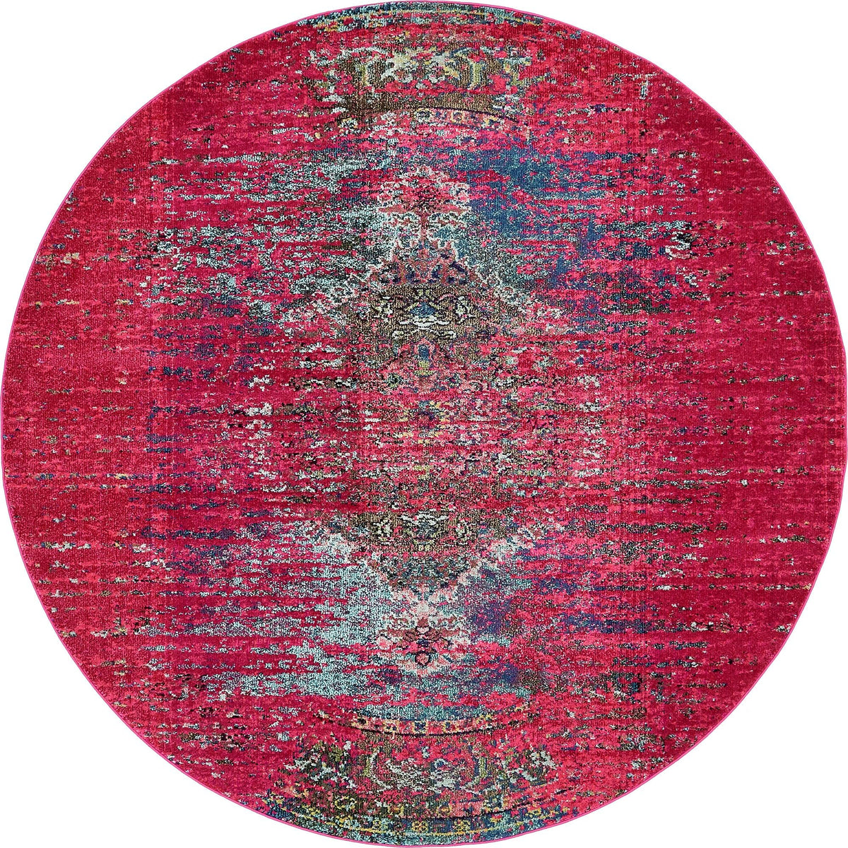Venetian Tapestry Collection Area Rug -  Giudecca Round Pink  lifestyle 71