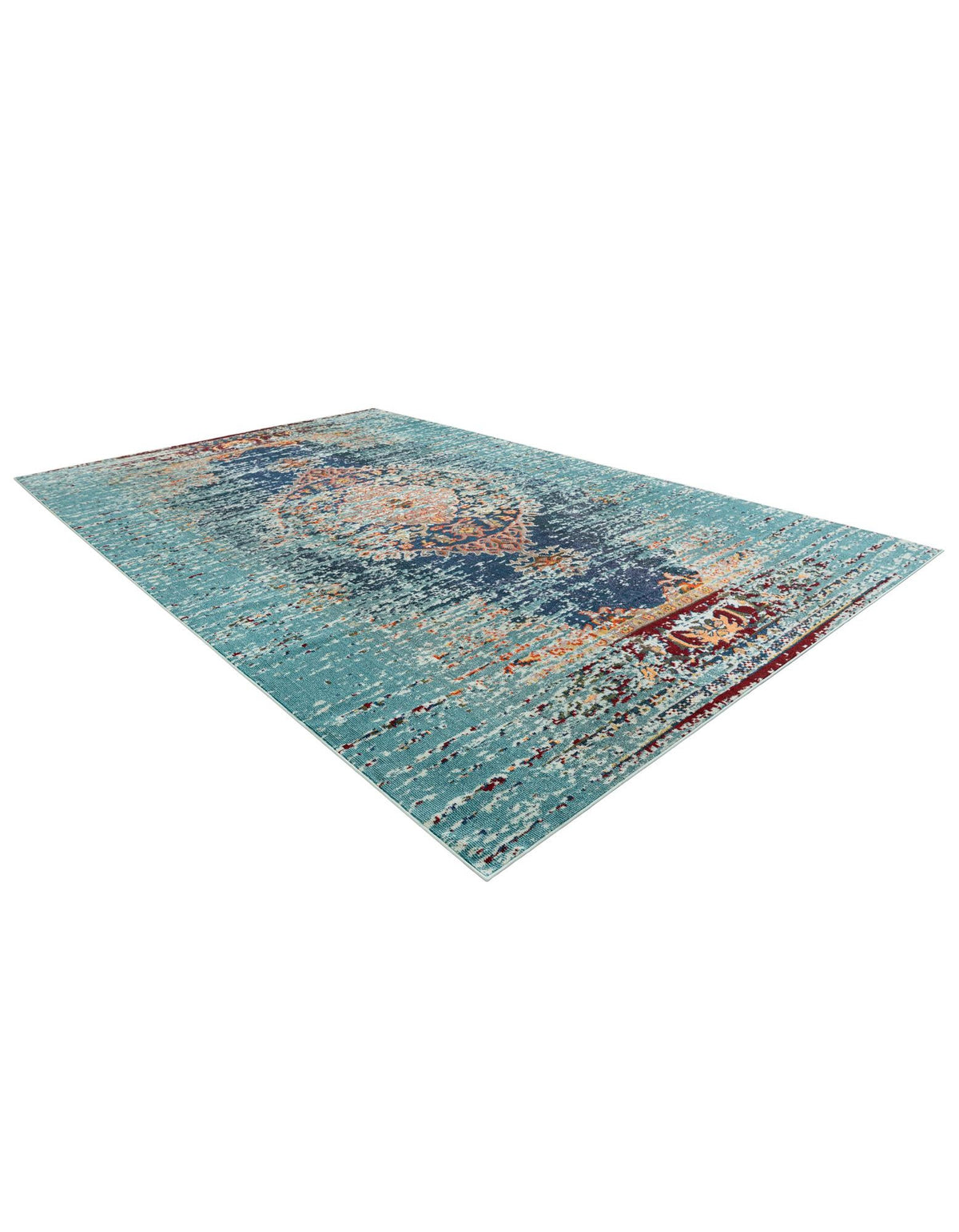 Venetian Tapestry Collection Area Rug -  Giudecca Rectangle Turquoise  lifestyle 4