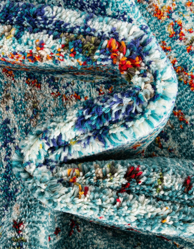 Venetian Tapestry Collection Area Rug -  Giudecca Rectangle Turquoise  lifestyle 8