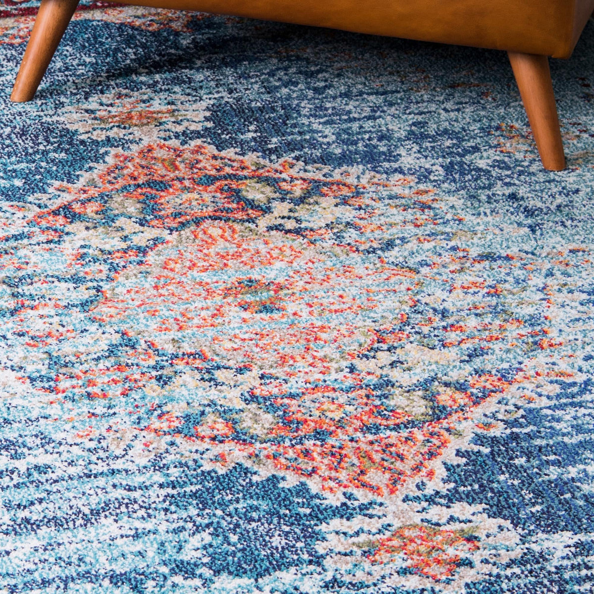 Venetian Tapestry Collection Area Rug -  Giudecca Rectangle Turquoise  lifestyle 21