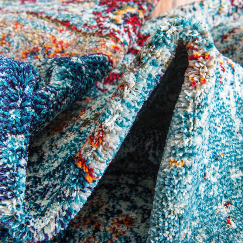 Venetian Tapestry Collection Area Rug -  Giudecca Rectangle Turquoise  lifestyle 23