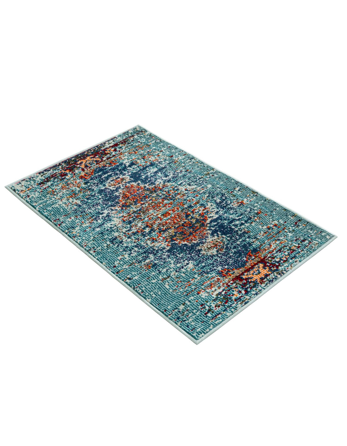 Venetian Tapestry Collection Area Rug -  Giudecca Rectangle Turquoise  lifestyle 5