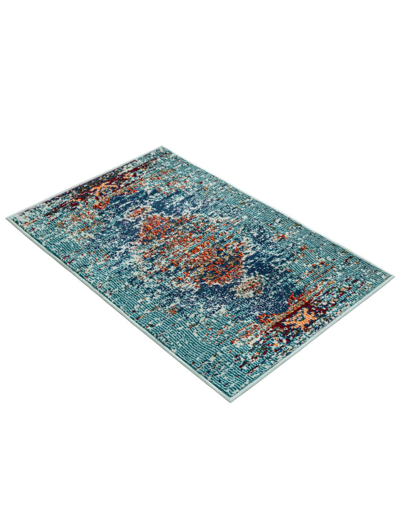 Venetian Tapestry Collection Area Rug -  Giudecca Rectangle Turquoise  lifestyle 5