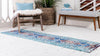 Venetian Tapestry Collection Area Rug -  Giudecca Runner Turquoise  lifestyle 25