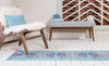 Venetian Tapestry Collection Area Rug -  Giudecca Runner Turquoise  lifestyle 29