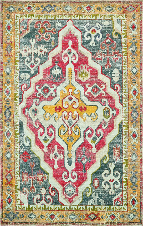 Venetian Tapestry Collection Area Rug -  Cannaregio Rectangular Multi  lifestyle 11