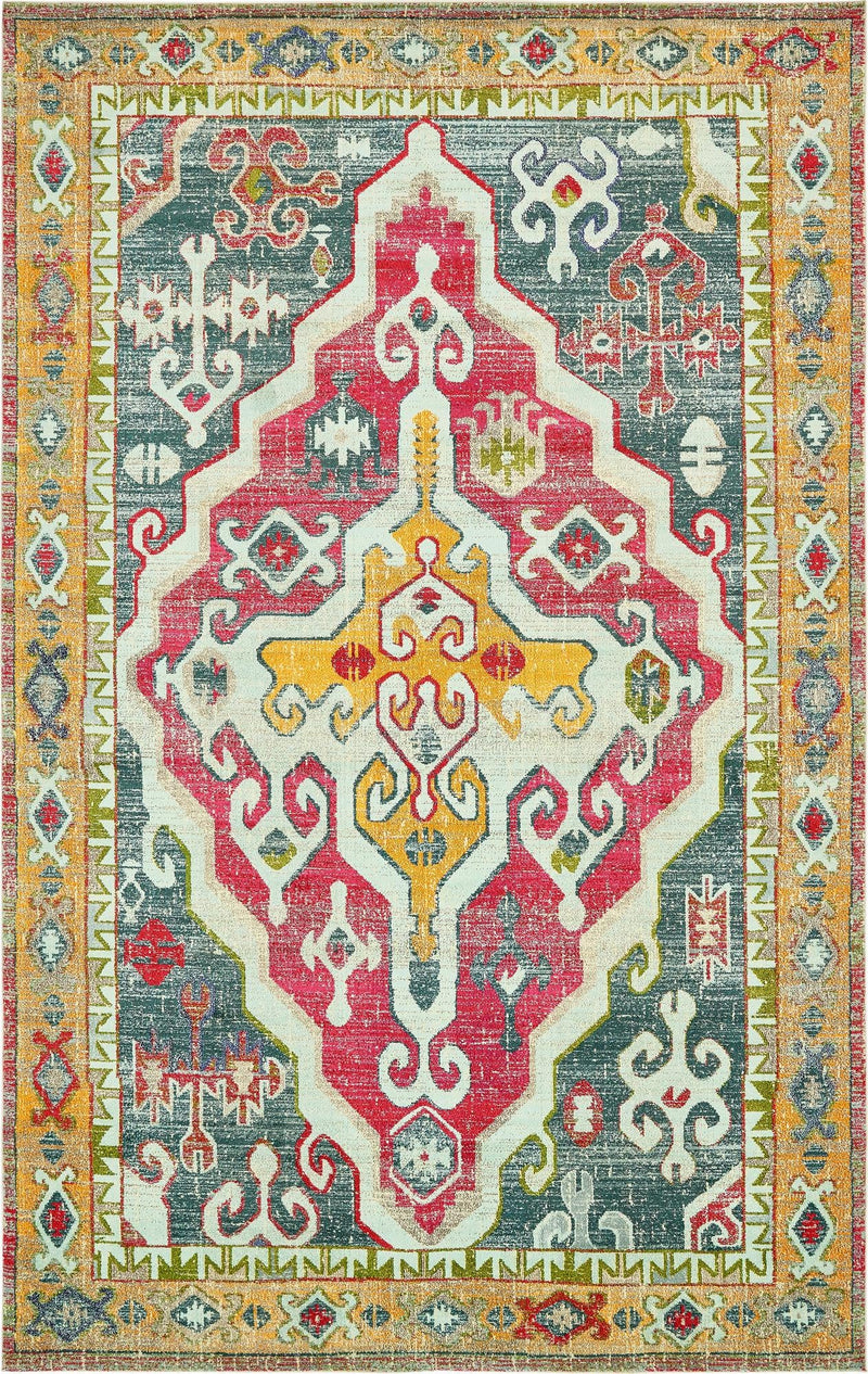 Venetian Tapestry Collection Area Rug -  Cannaregio Rectangular Multi  lifestyle 11