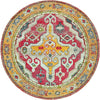 Venetian Tapestry Collection Area Rug -  Cannaregio Round Multi  lifestyle 12