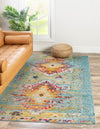 Venetian Tapestry Collection Area Rug -  SanMarco Rectangular Turquoise  lifestyle 19