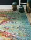 Venetian Tapestry Collection Area Rug -  SanMarco Rectangular Turquoise  lifestyle 27