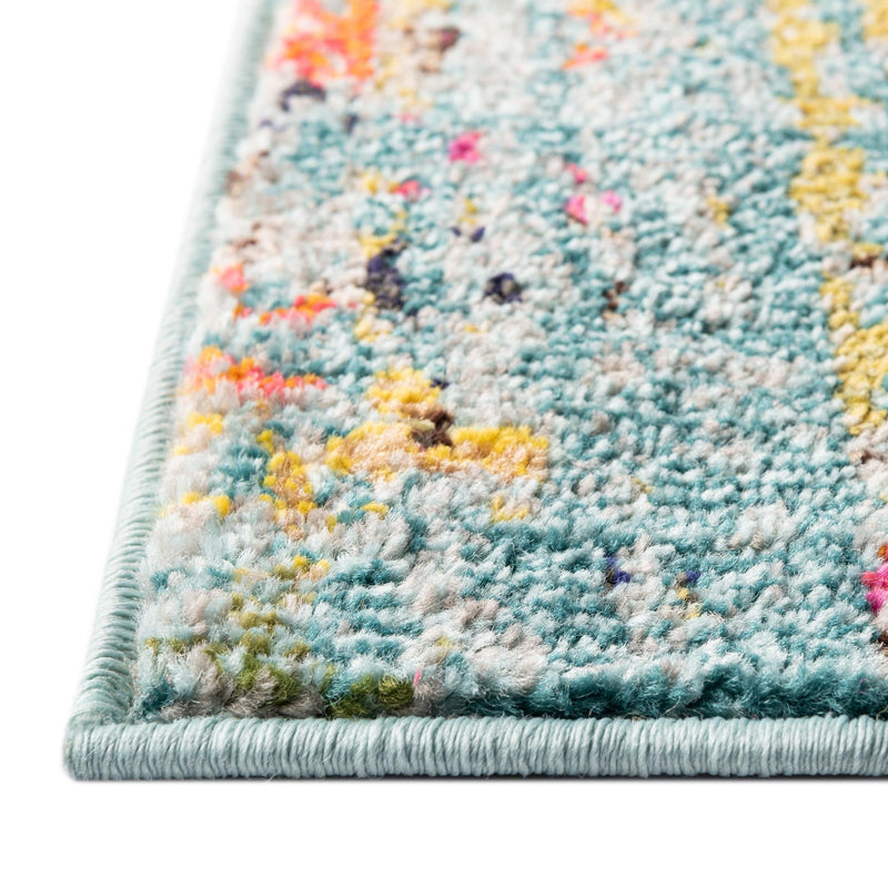 Venetian Tapestry Collection Area Rug -  SanMarco Rectangular Turquoise  lifestyle 39