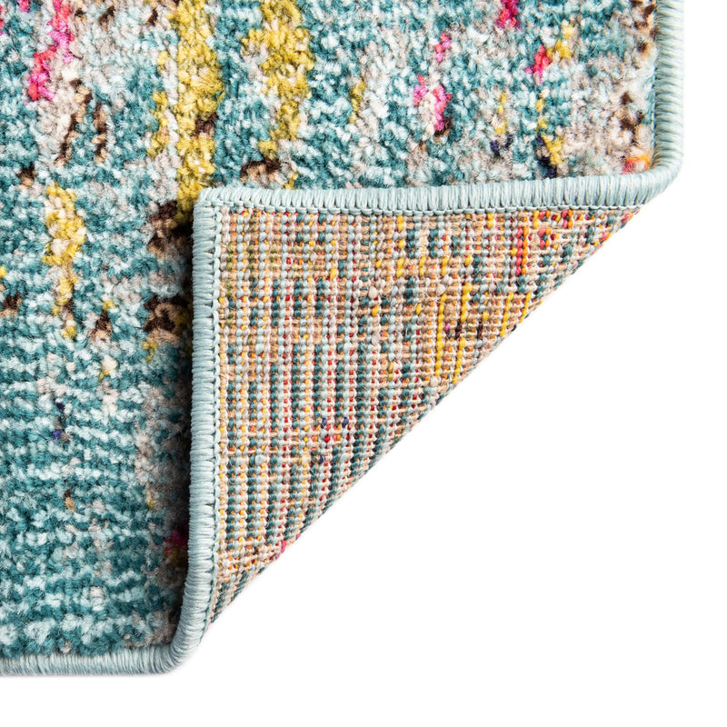 Venetian Tapestry Collection Area Rug -  SanMarco Rectangle Turquoise  lifestyle 9