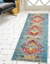 Venetian Tapestry Collection Area Rug -  SanMarco Runner Turquoise  lifestyle 21