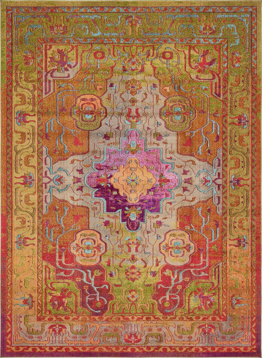 Venetian Tapestry Collection Area Rug -  Salute Rectangle Multi Main