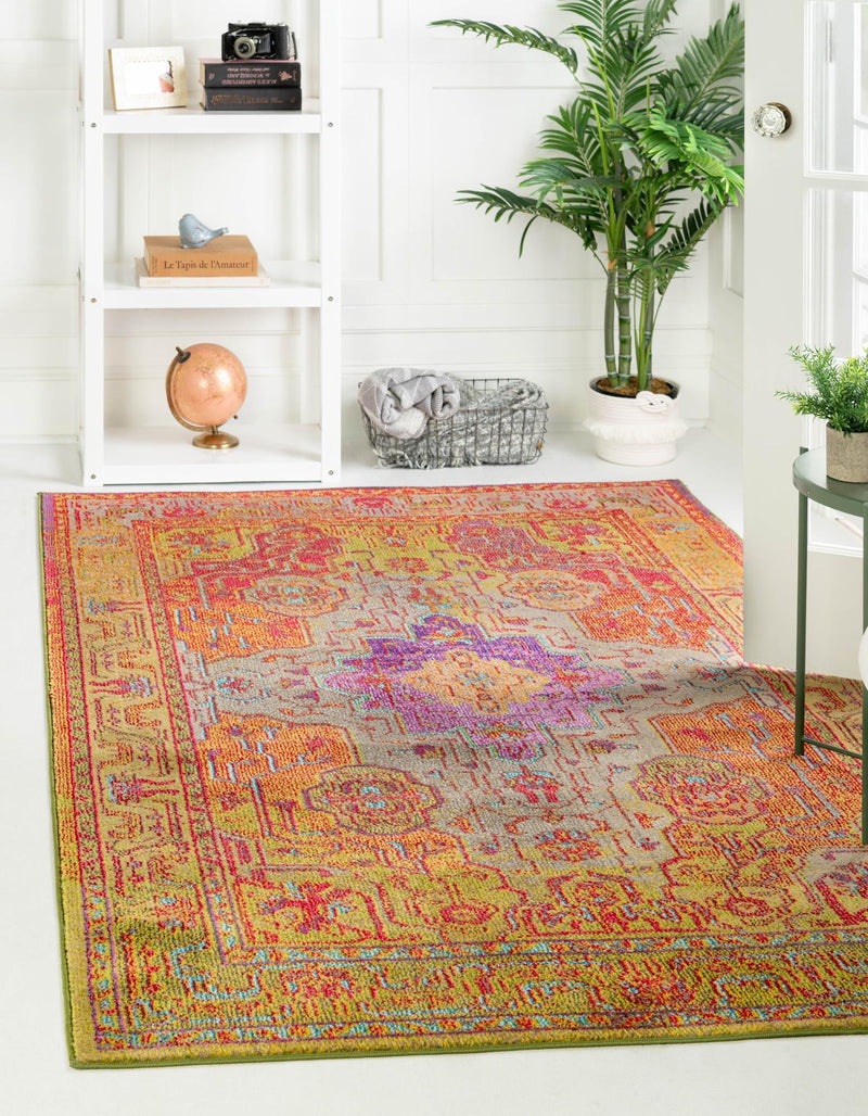 Venetian Tapestry Collection Area Rug -  Salute Rectangular Multi  lifestyle 29