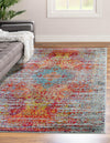 Venetian Tapestry Collection Area Rug -  Salute Rectangle Blue  lifestyle 4