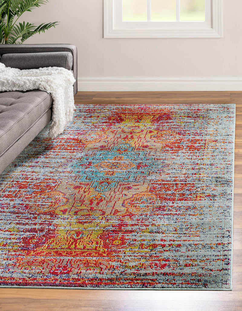 Venetian Tapestry Collection Area Rug -  Salute Rectangle Blue  lifestyle 4