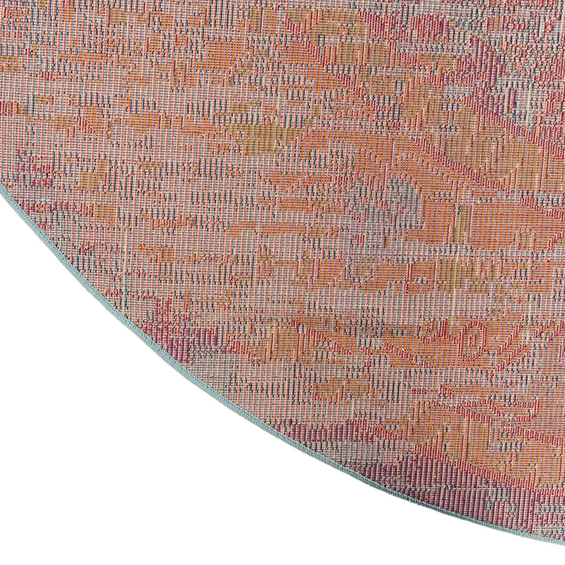 Venetian Tapestry Collection Area Rug -  Salute Round Blue  lifestyle 60
