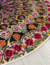 Venetian Tapestry Collection Area Rug -  Burano Round Multi  lifestyle 23