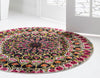 Venetian Tapestry Collection Area Rug -  Burano Round Multi  lifestyle 18