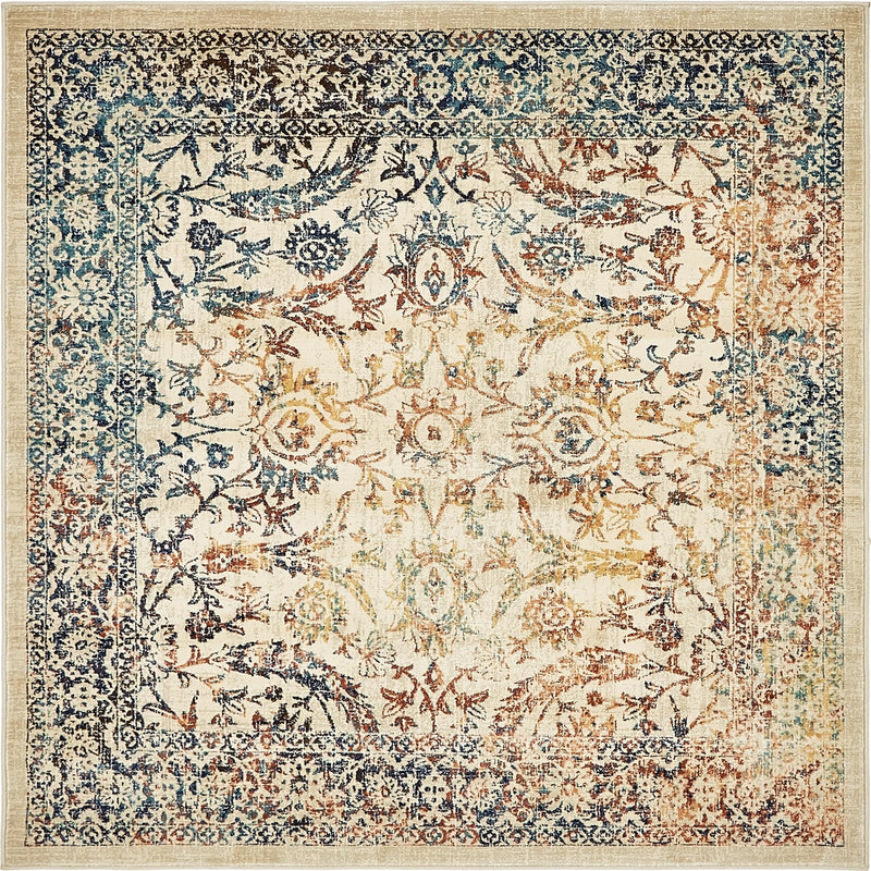 Copenhagen Dahlia Collection Area Rug -  Østerbro Square Beige  lifestyle 11