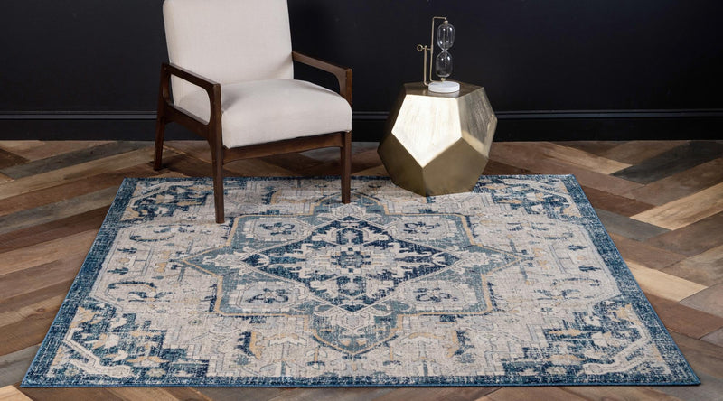 Copenhagen Dahlia Collection Area Rug -  Bispebjerg Square Beige  lifestyle 36