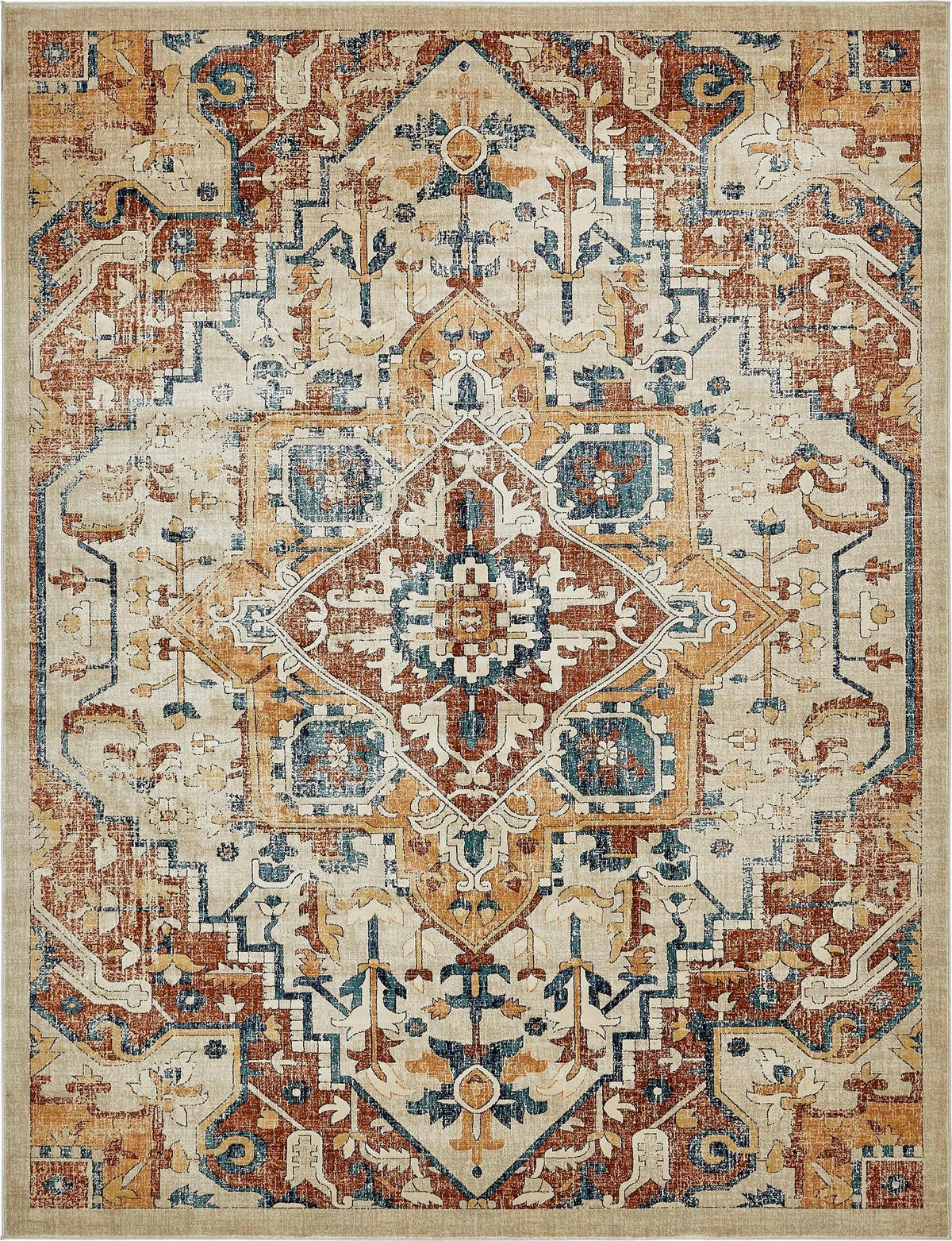 Copenhagen Dahlia Collection Area Rug -  Bispebjerg Rectangle Beige Main