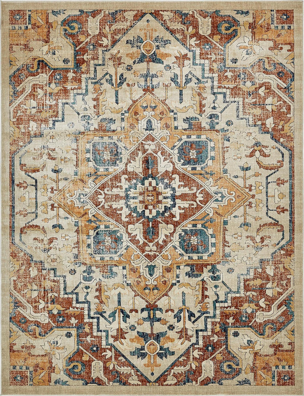 Copenhagen Dahlia Collection Area Rug -  Bispebjerg Rectangle Beige Main