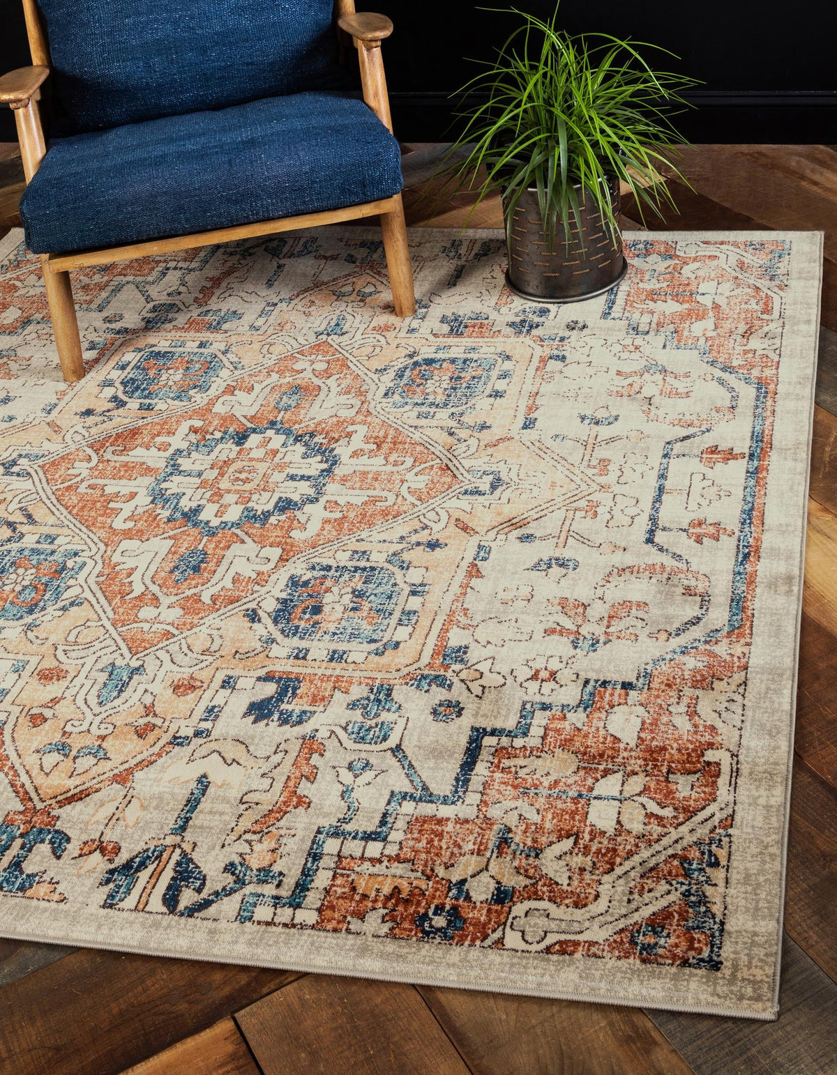 Copenhagen Dahlia Collection Area Rug -  Bispebjerg Square Beige  lifestyle 18