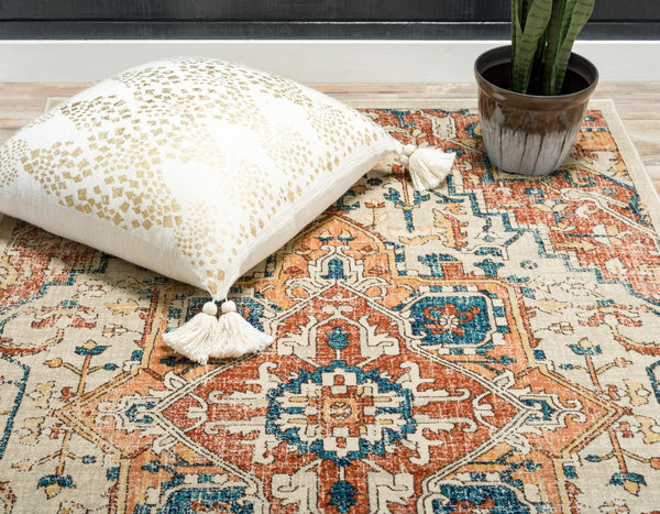 Copenhagen Dahlia Collection Area Rug -  Bispebjerg Rectangle Beige  lifestyle 4