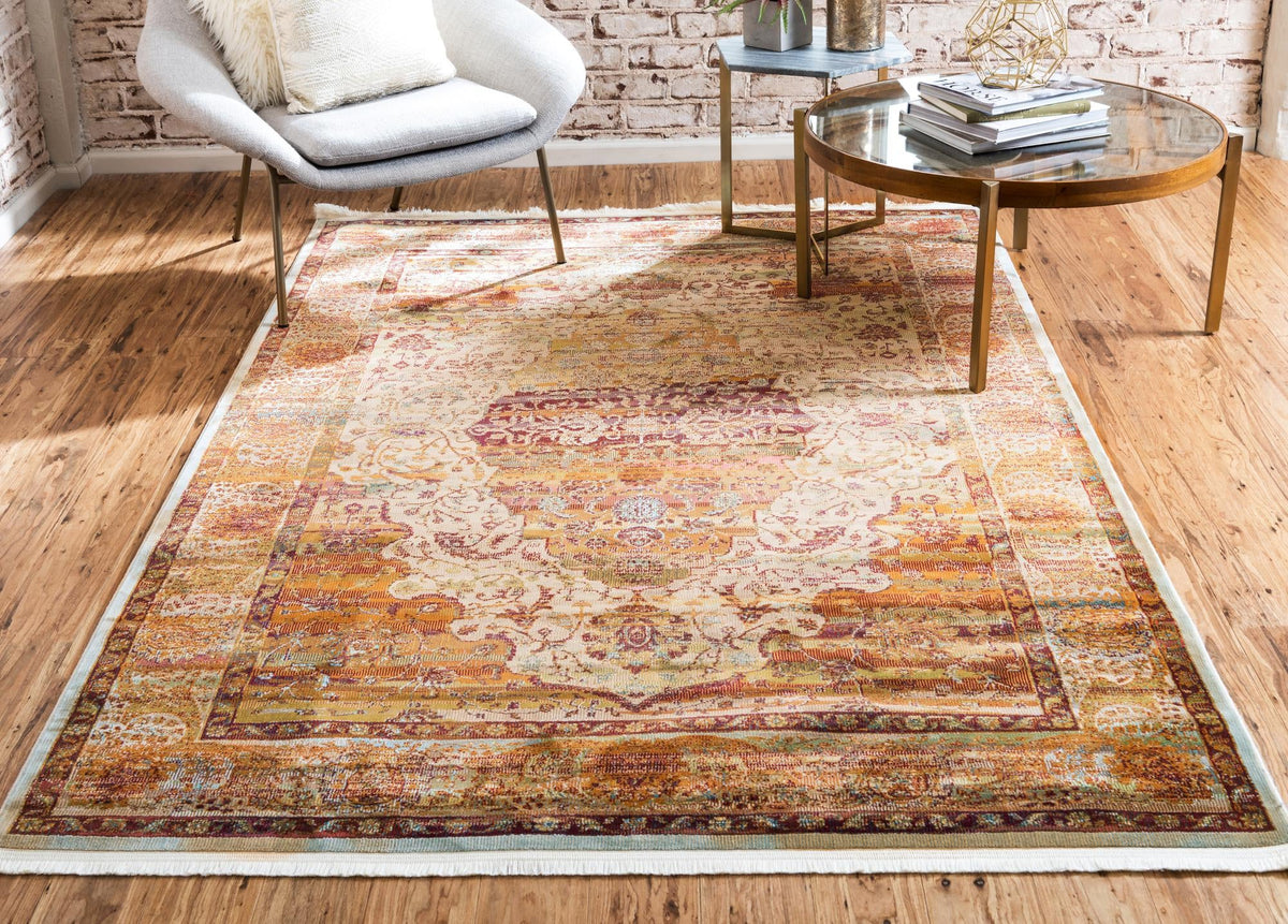 Caribbean Breeze Collection Area Rug -  Oracabessa Rectangle Cream  lifestyle 5