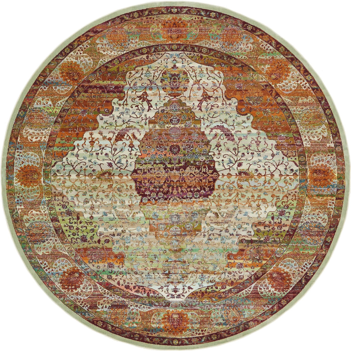 Caribbean Breeze Collection Area Rug -  Oracabessa Round Cream  lifestyle 6