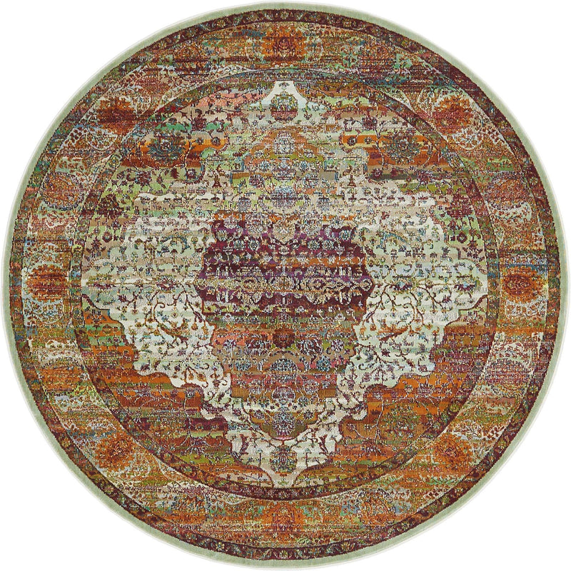 Caribbean Breeze Collection Area Rug -  Oracabessa Round Cream  lifestyle 9