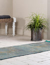 Caribbean Breeze Collection Area Rug -  Martinique Runner Turquoise  lifestyle 25
